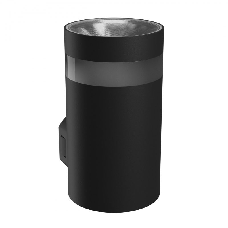 Aplica 1 sens TORRE 9W CCT 230V IP54 rotunda neagra