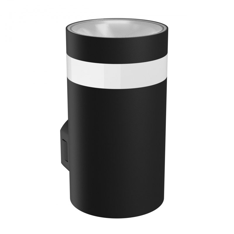 Aplica 1 sens TORRE 9W CCT 230V IP54 rotunda neagra