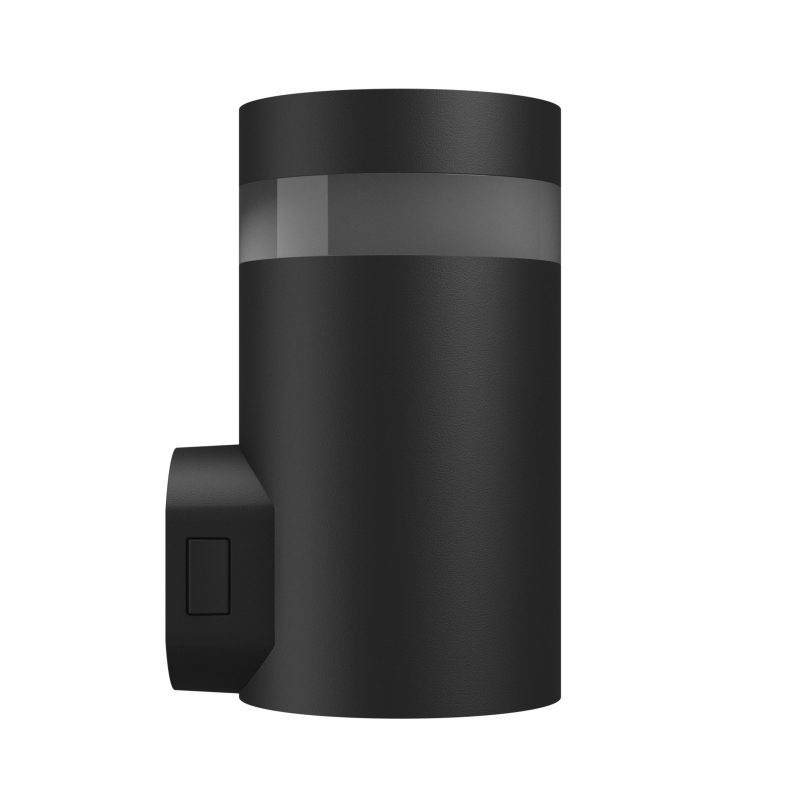 Aplica 1 sens TORRE 9W CCT 230V IP54 rotunda neagra