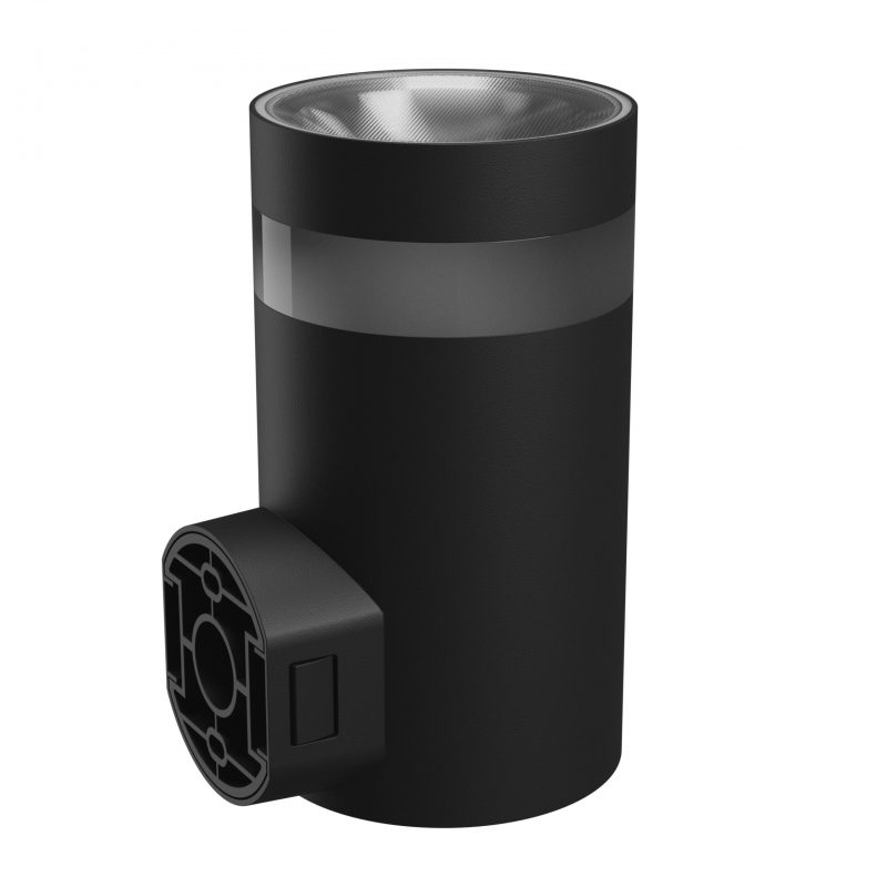 Aplica 1 sens TORRE 9W CCT 230V IP54 rotunda neagra
