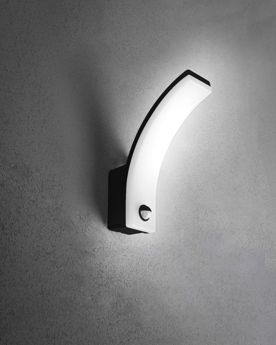 Aplica NICE LED cu senzor 20W 1900lm 4000K IP65 neagra
