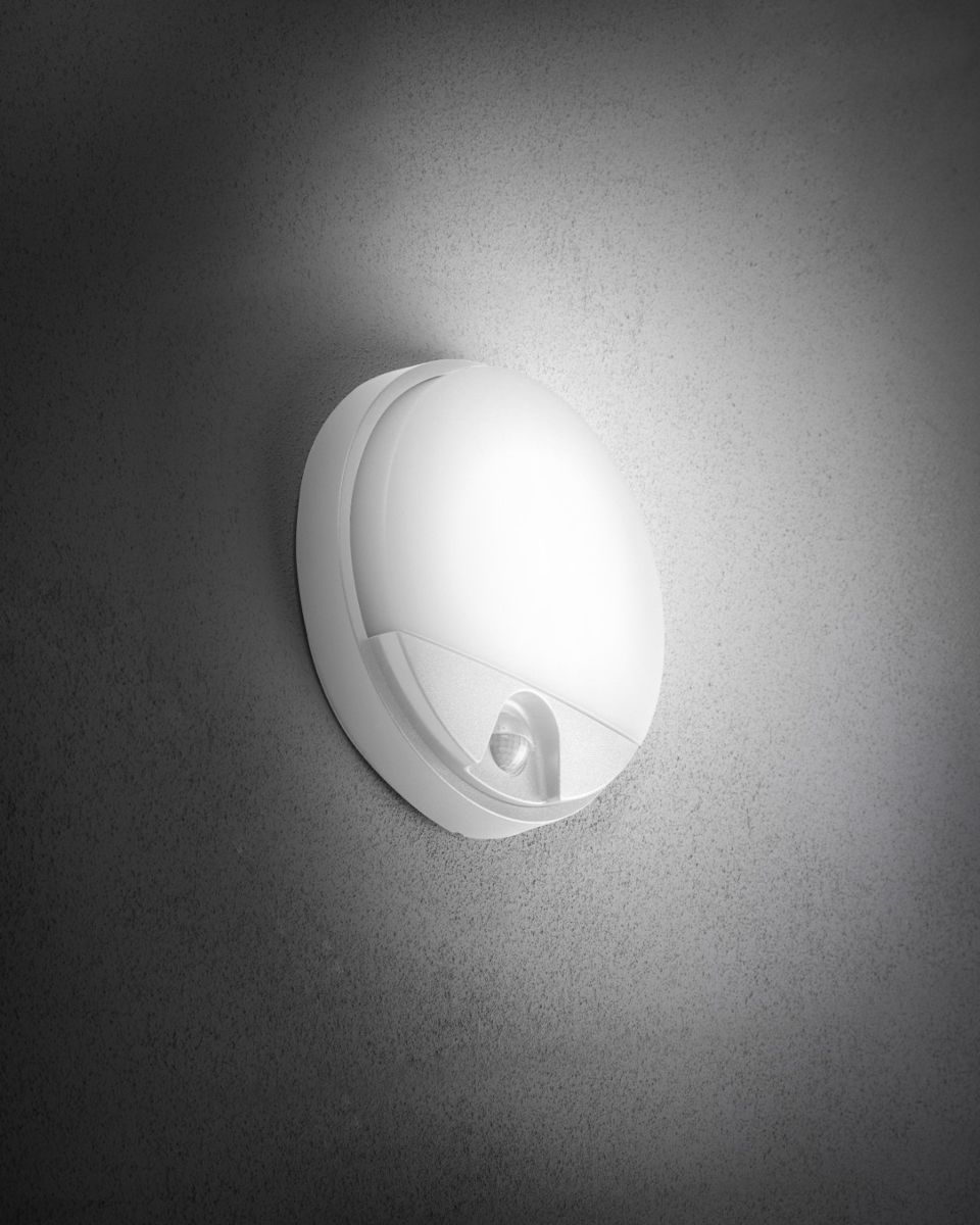 Aplica rotunda TULON cu senzor 15W 1350lm 4000K AC220-240V IP54 alba
