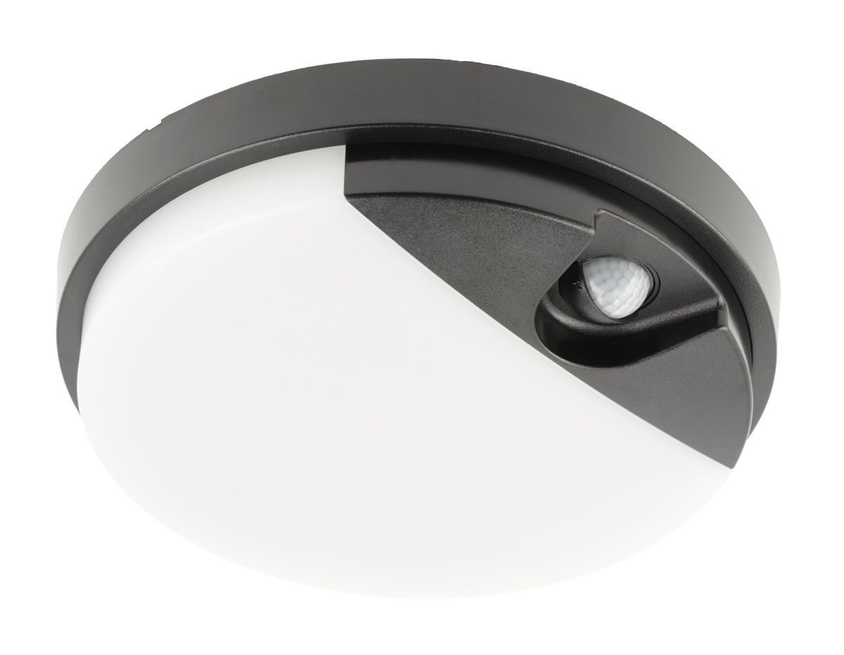 Aplica rotunda TULON cu senzor 15W 1350lm 4000K AC220-240V IP54 neagra