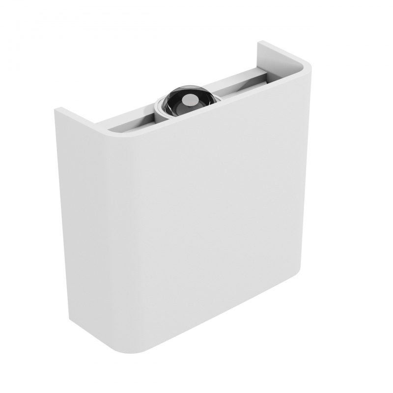 Aplica sus-jos LUNARIX 2W CCT 230V IP54 alba