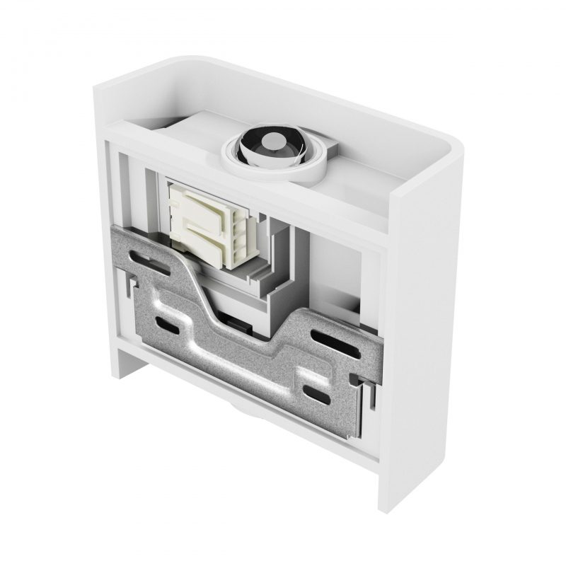 Aplica sus-jos LUNARIX 2W CCT 230V IP54 alba