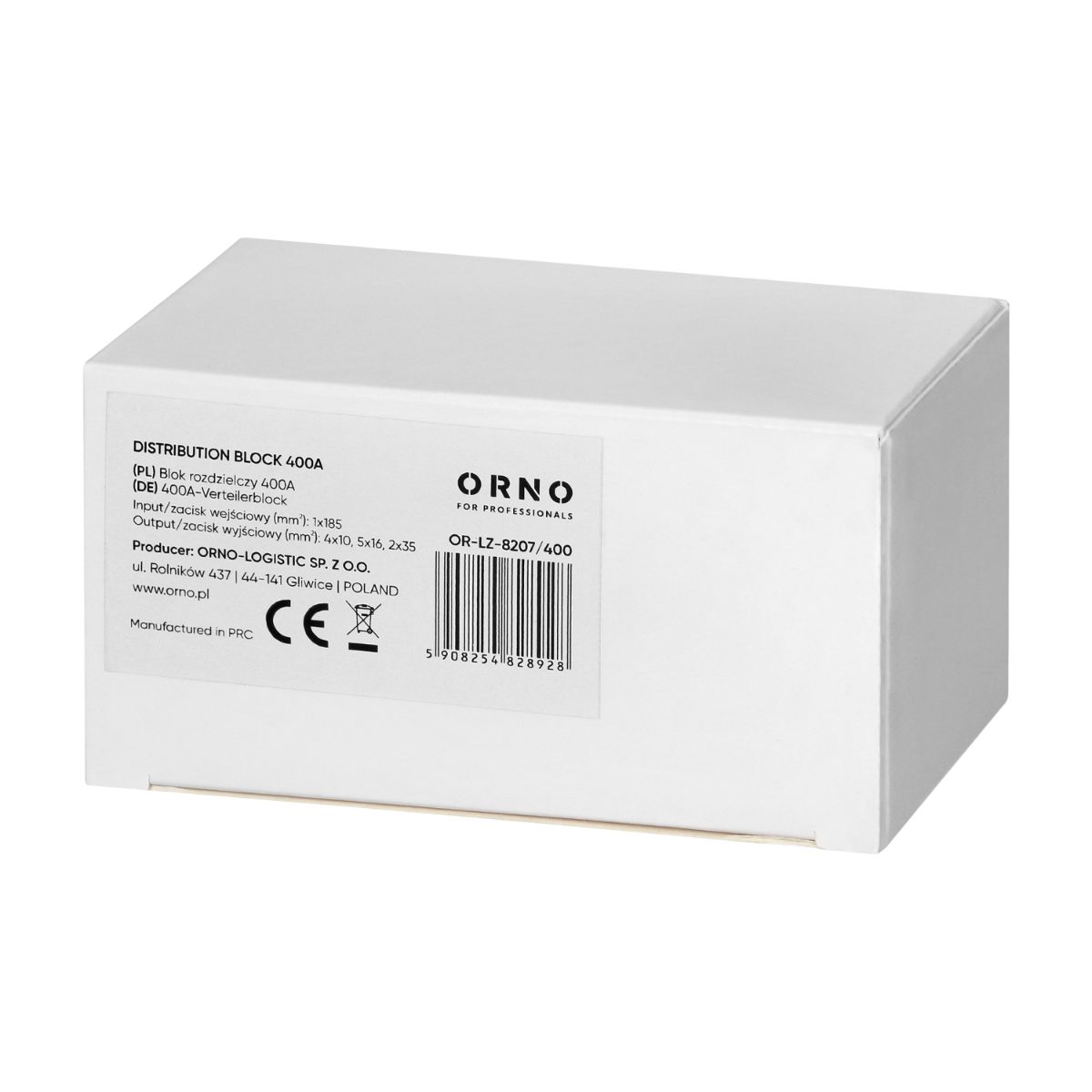 Bloc distributie 400A in: 1X95-185MM2 out: 2X6-35 5X2.5-16 4X2.5-10MM2