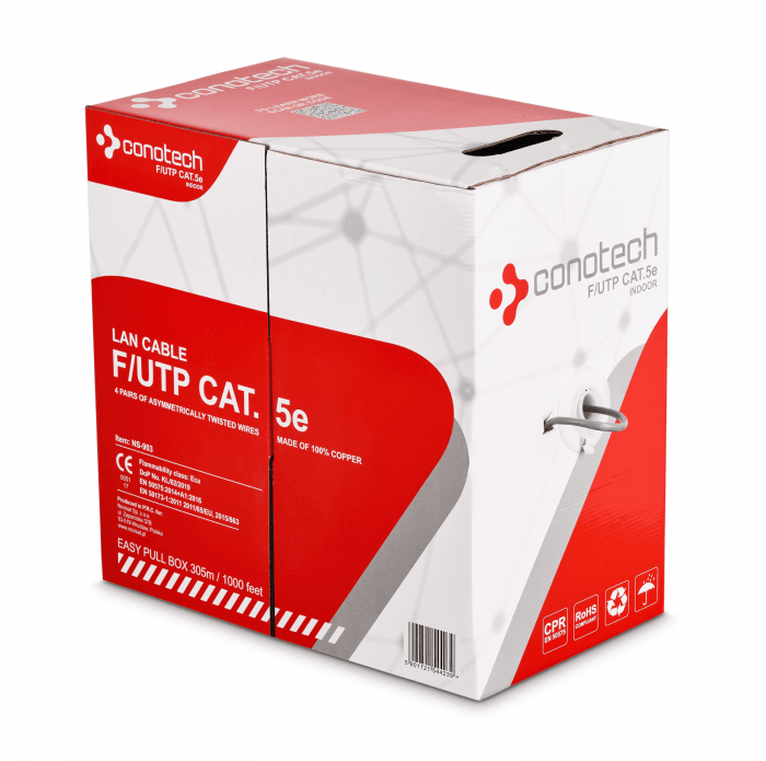 Cablu FTP cat.5e, cupru 100%, rola 305 m