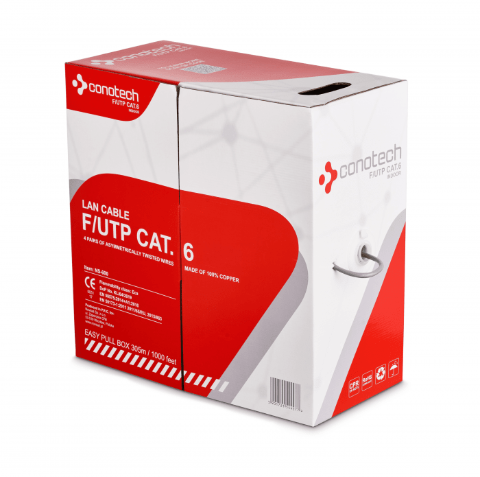 Cablu FTP cat.6, cupru 100%, rola 305 m
