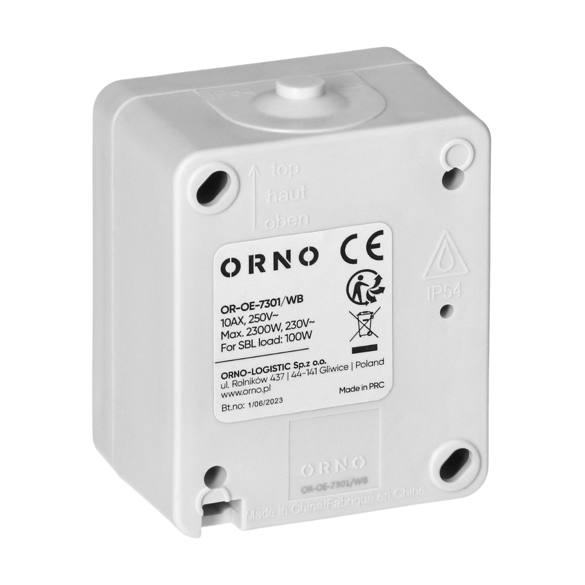 Comutator AQUATIC MINI IP54 alb negru