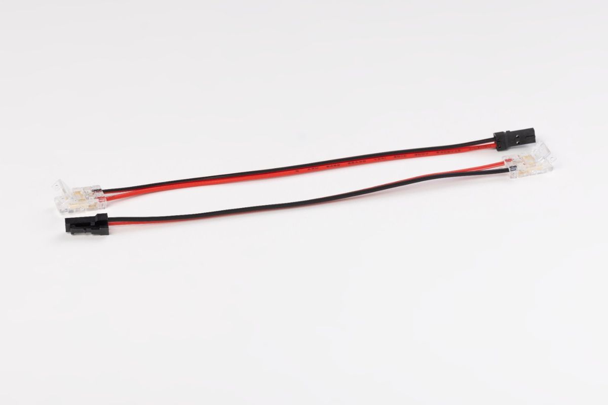 Conector banda 8mm COB cu 15cm cablu si mini amp