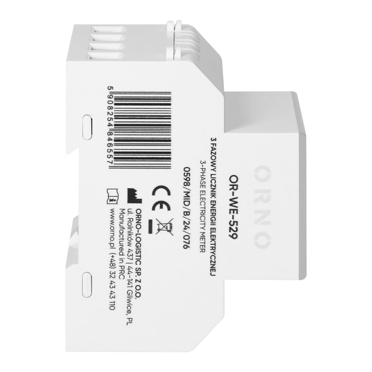 Contor 3-Faze 100A RS-485 MID 4 module DIN TH-35mm compatibil fotovoltaice