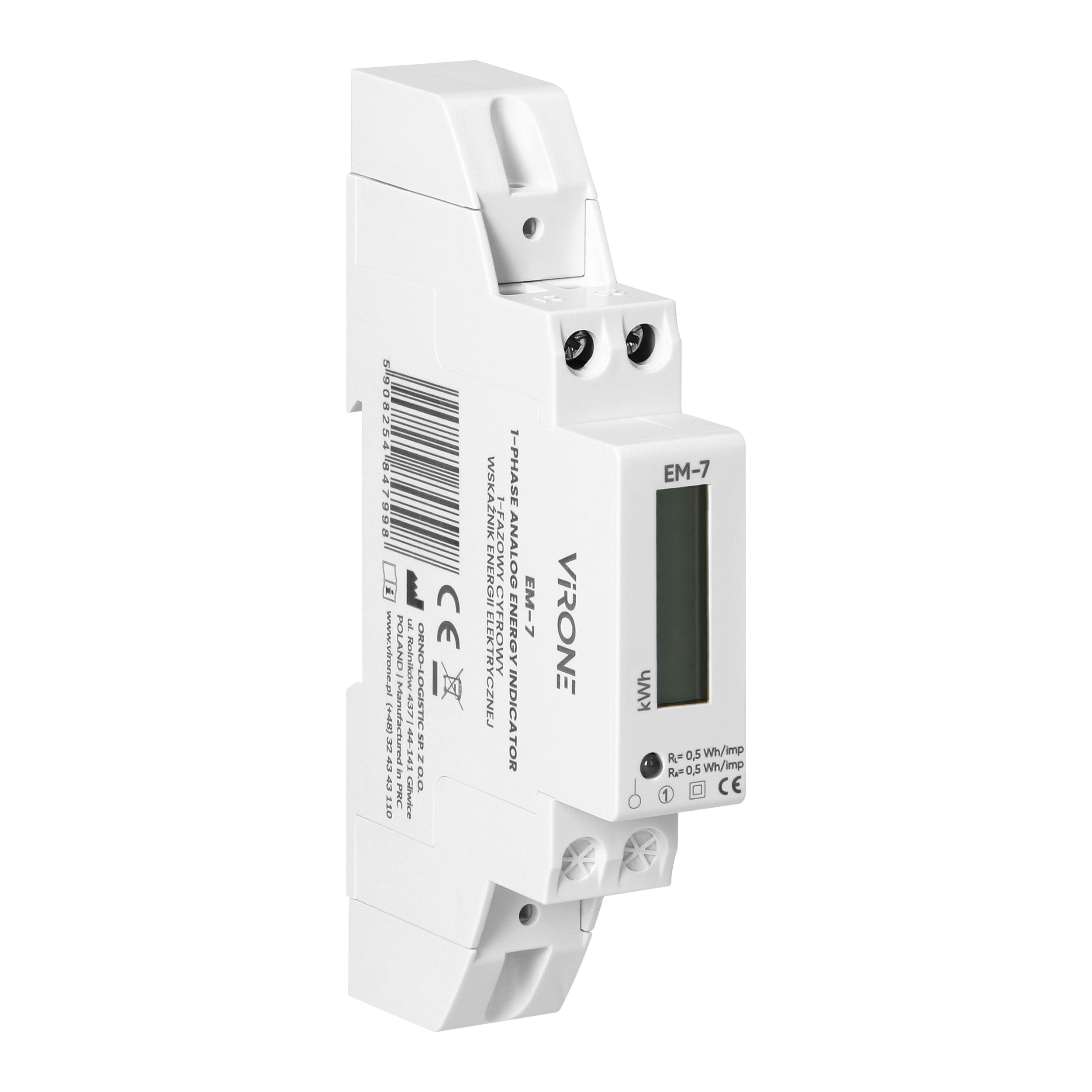 Contor monofazic digital 40 A, 1 modul DIN, TH-35 mm