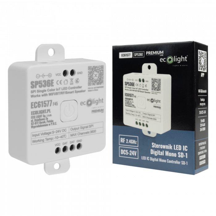 Controler banda DIGITALA MONO SD-1 WiFi&Bluetooth/RF music 12A DC5-24V