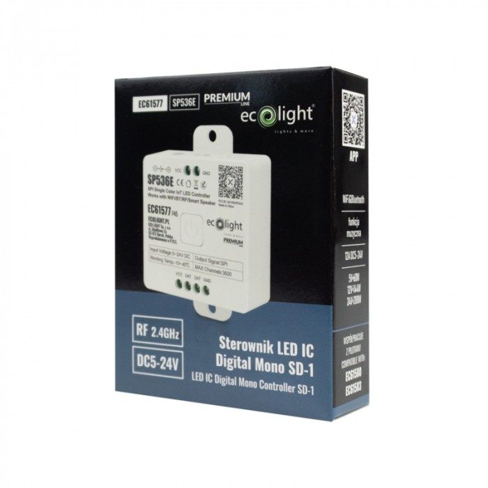 Controler banda DIGITALA MONO SD-1 WiFi&Bluetooth/RF music 12A DC5-24V