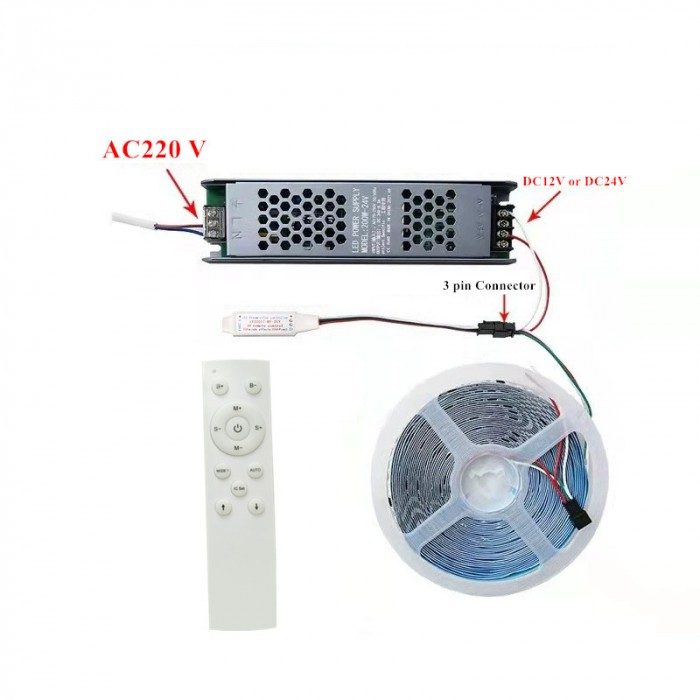 Controler + telecomanda LED IC Digitala MONO SDP-1 RF 12 butoane 6A DC12-24V