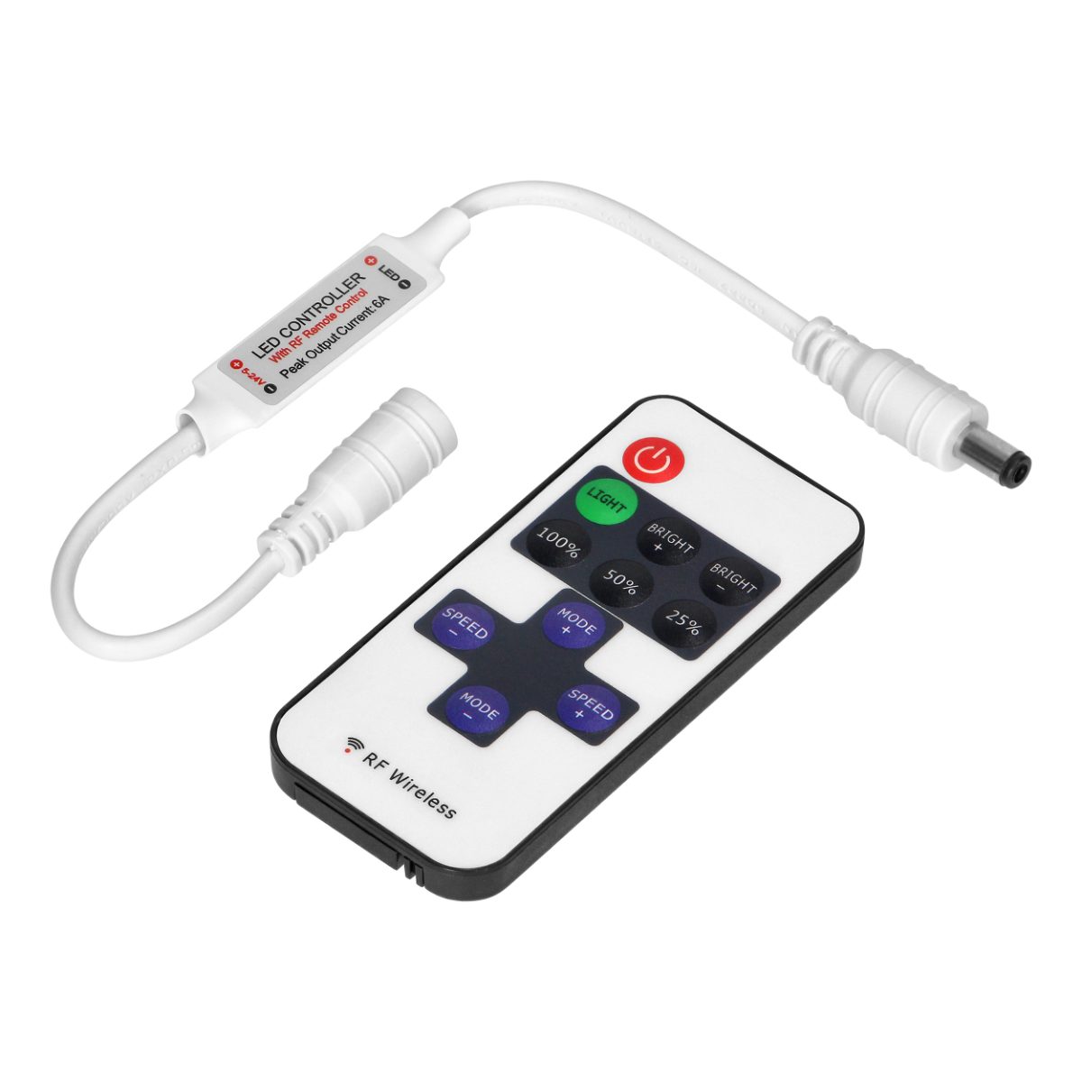 Controller banda LED monocolor cu telecomanda RF 11 butoane 12V 6A 72W