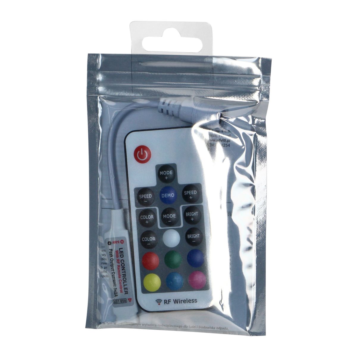 Controller banda LED RGB cu telecomanda RF 17 butoane 12V 6A 72W
