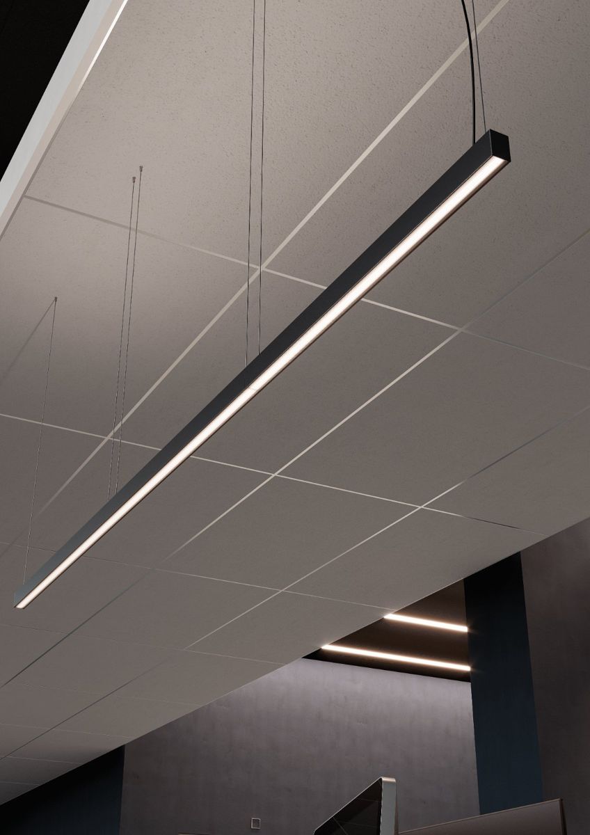 Corp liniar LUNA LED 40W 4800lm CCT AC220-240V AL/PC 120cm negru