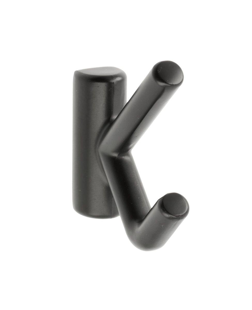 Cuier LENS dublu ZnAl negru mat