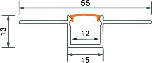 Dispersor alb laptos pentru profil rigips GP02