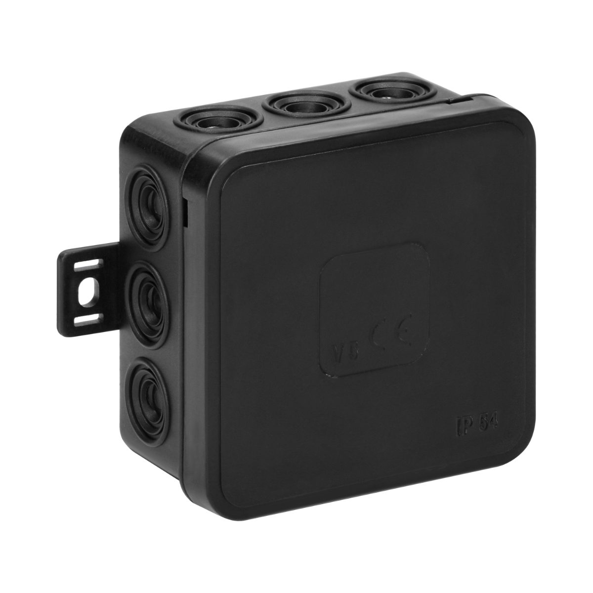 Doza CLICK IP54 12 intrari 75x75x41mm neagra