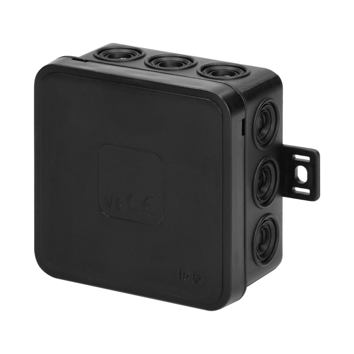 Doza CLICK IP54 12 intrari 75x75x41mm neagra