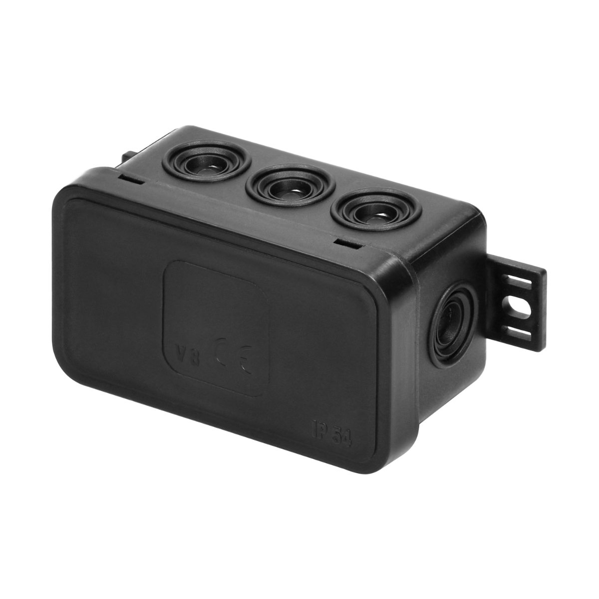 Doza CLICK IP54 8 intrari 80x45x41mm neagra