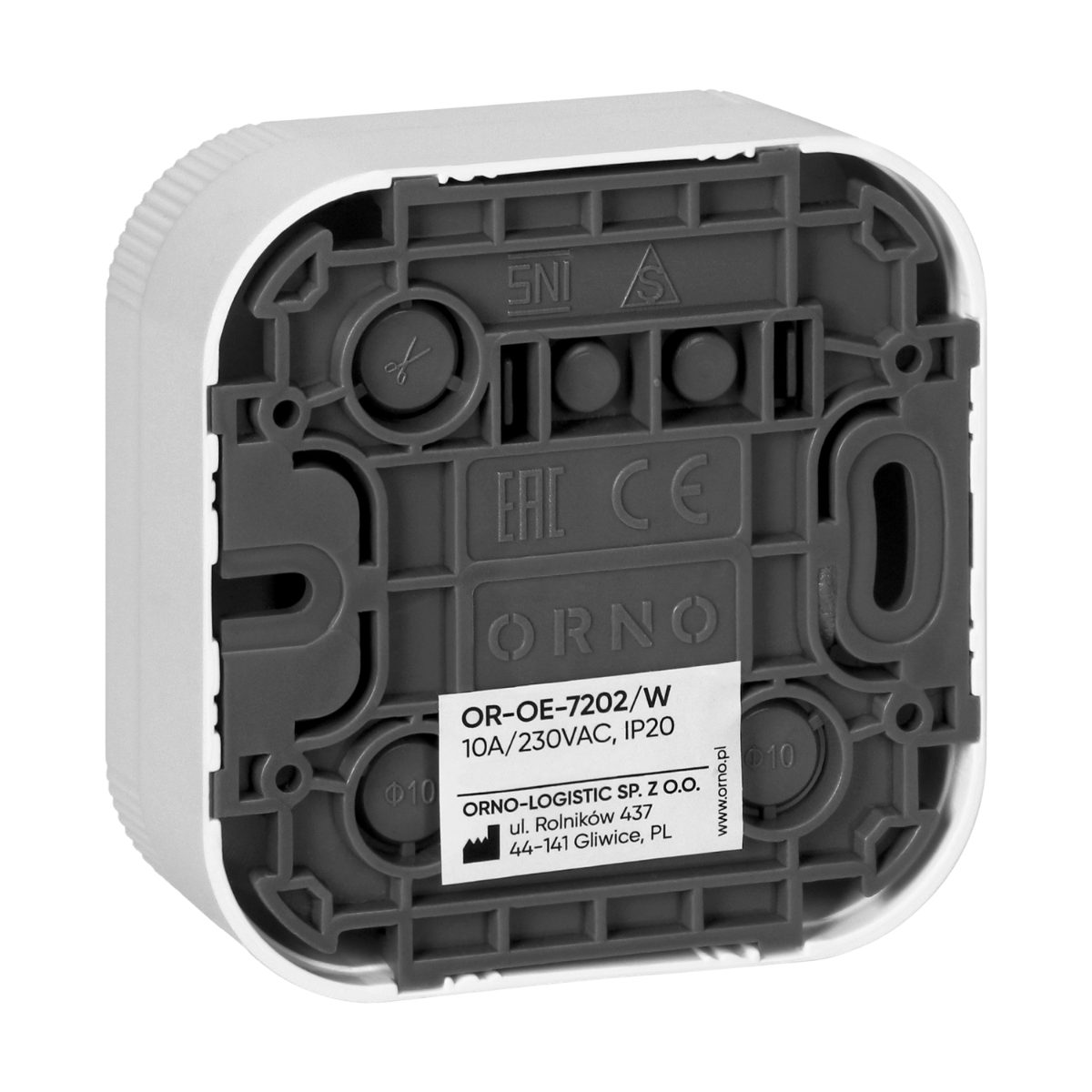 Intrerupator cap-scara aplicat 10A IP20 ToDo alb