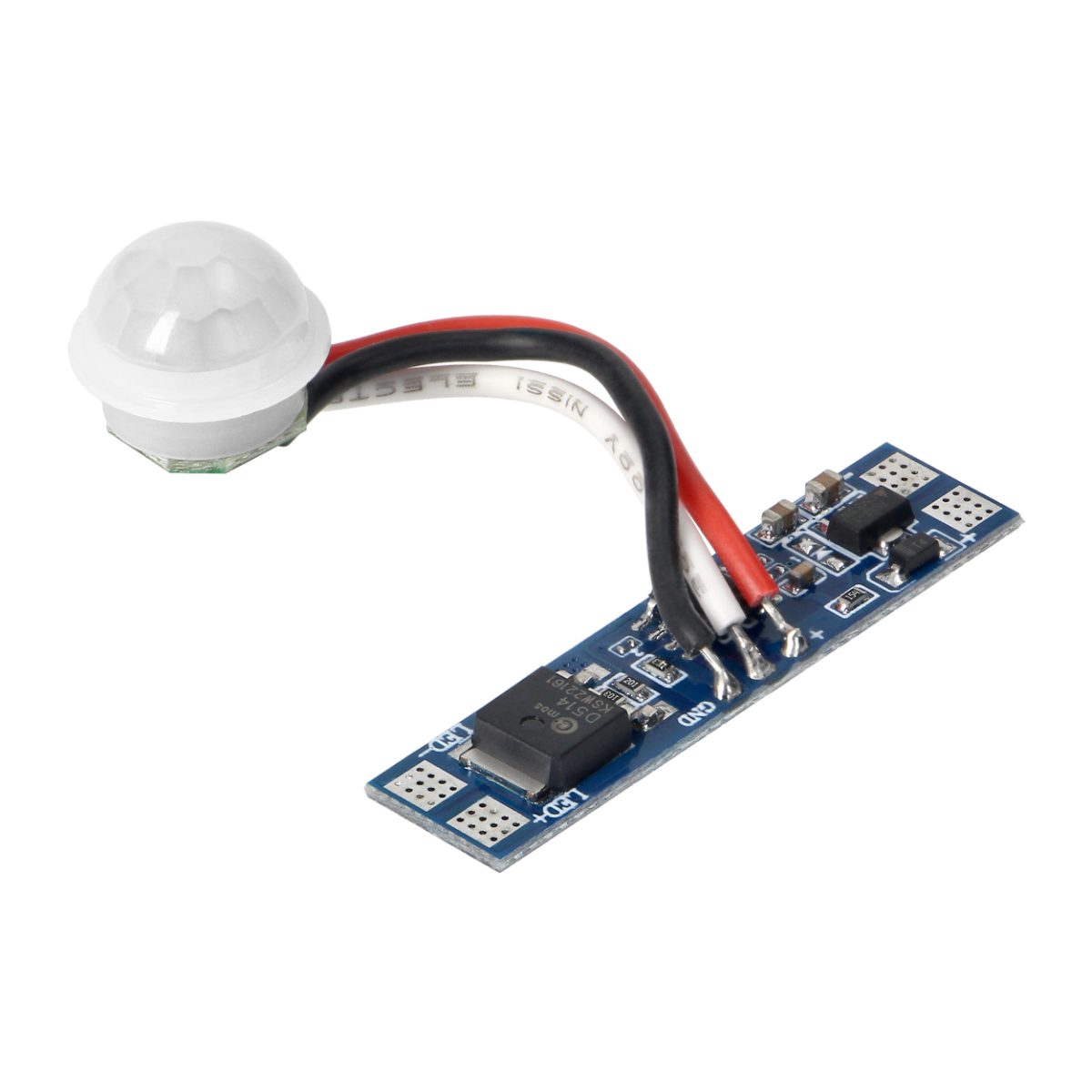 Intrerupator cu senzor de miscare PIR pentru banda LED 8A, montaj in profil
