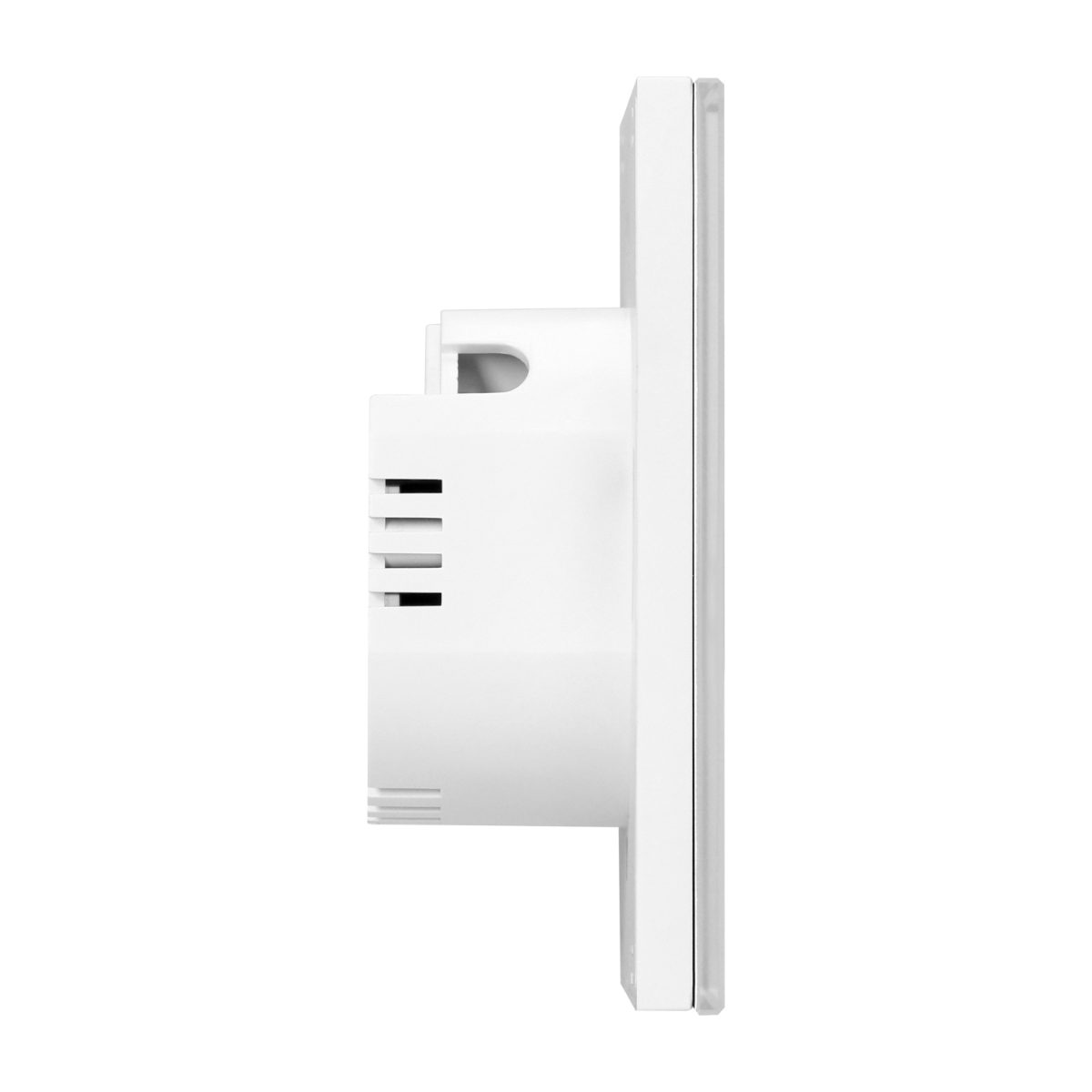 Intrerupator dublu 10A IP20 rama sticla Tuya Smart Wi-Fi alb