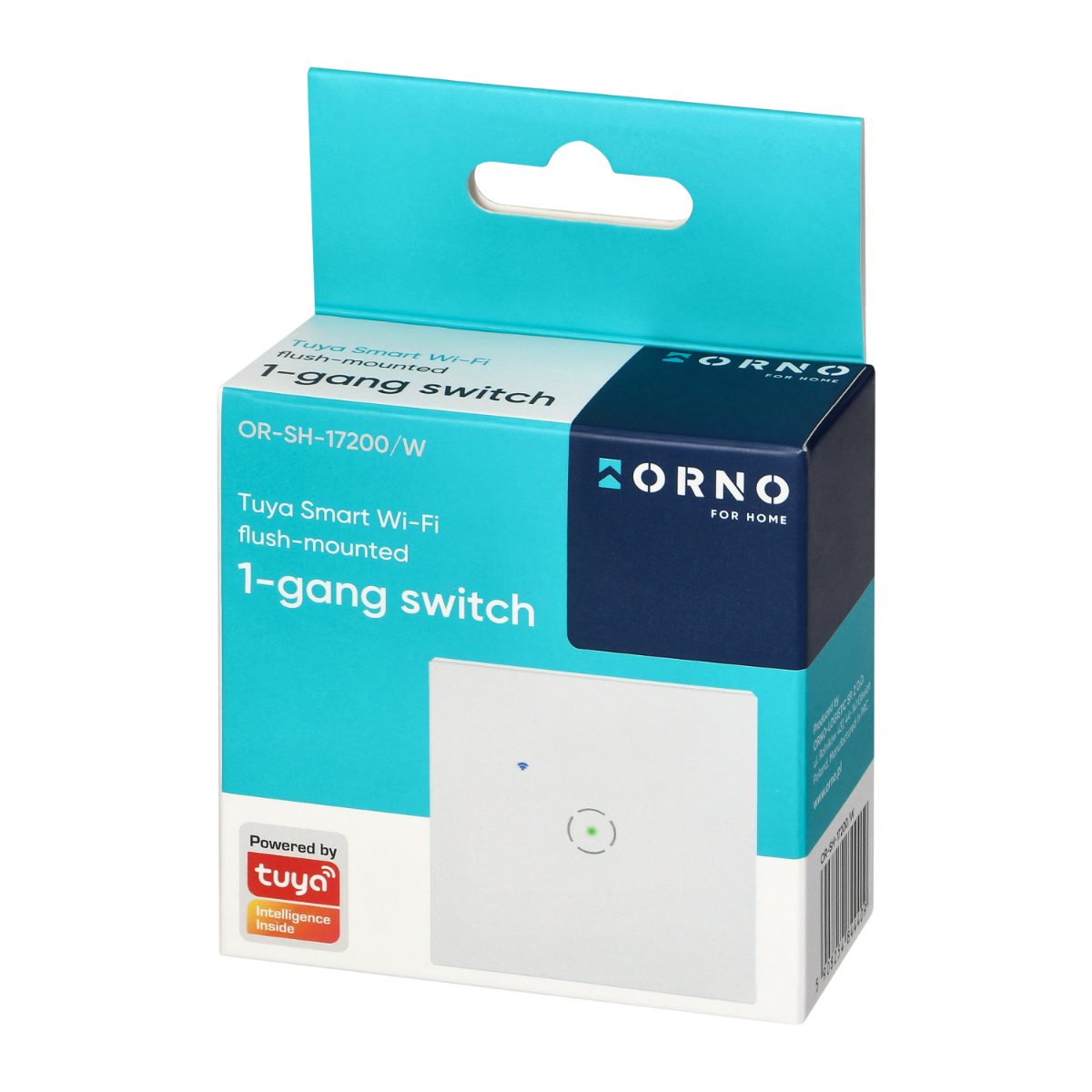 Intrerupator simplu 10A IP20 rama sticla Tuya Smart Wi-Fi alb