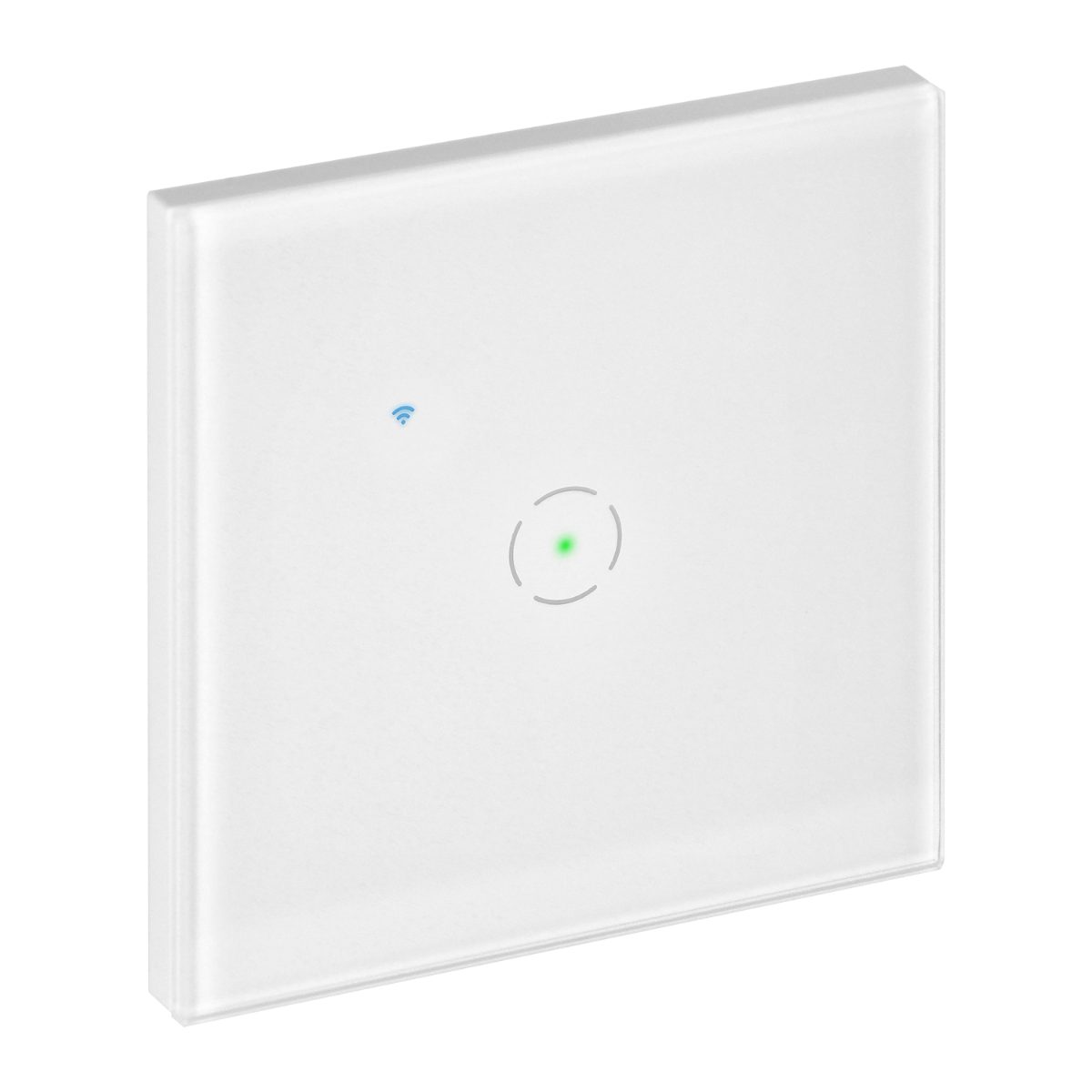 Intrerupator simplu 10A IP20 rama sticla Tuya Smart Wi-Fi alb