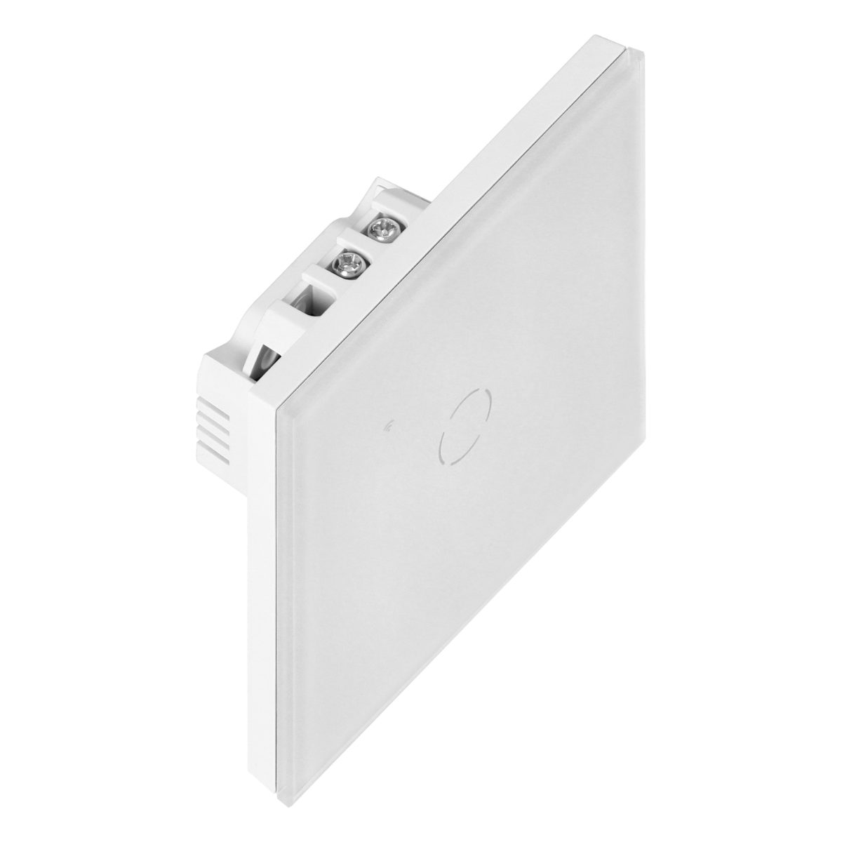 Intrerupator simplu 10A IP20 rama sticla Tuya Smart Wi-Fi alb