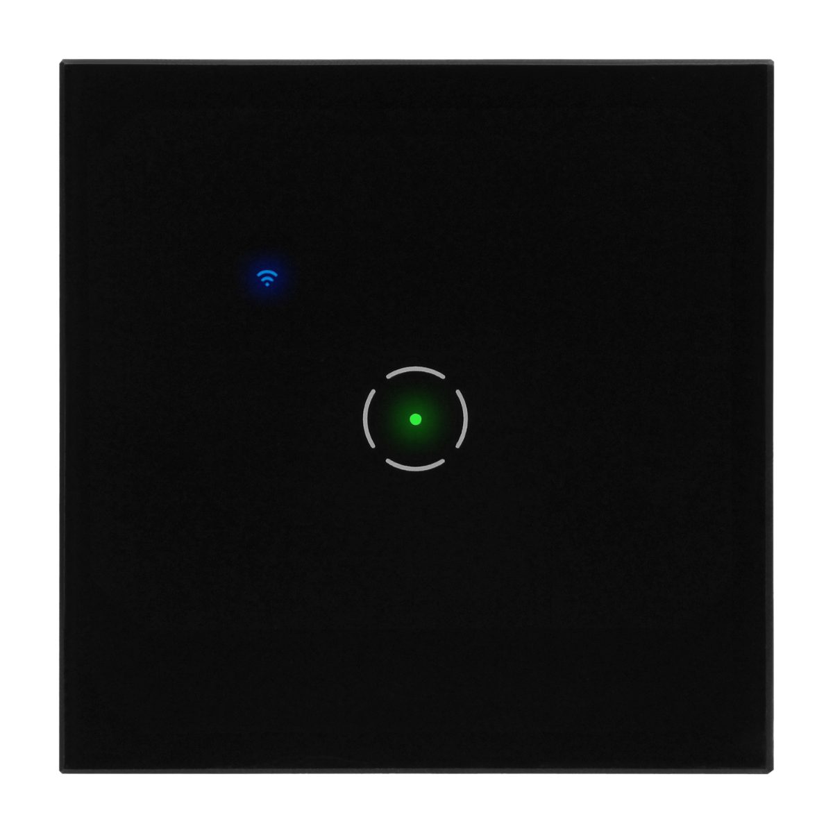 Intrerupator simplu 10A IP20 rama sticla Tuya Smart Wi-Fi negru