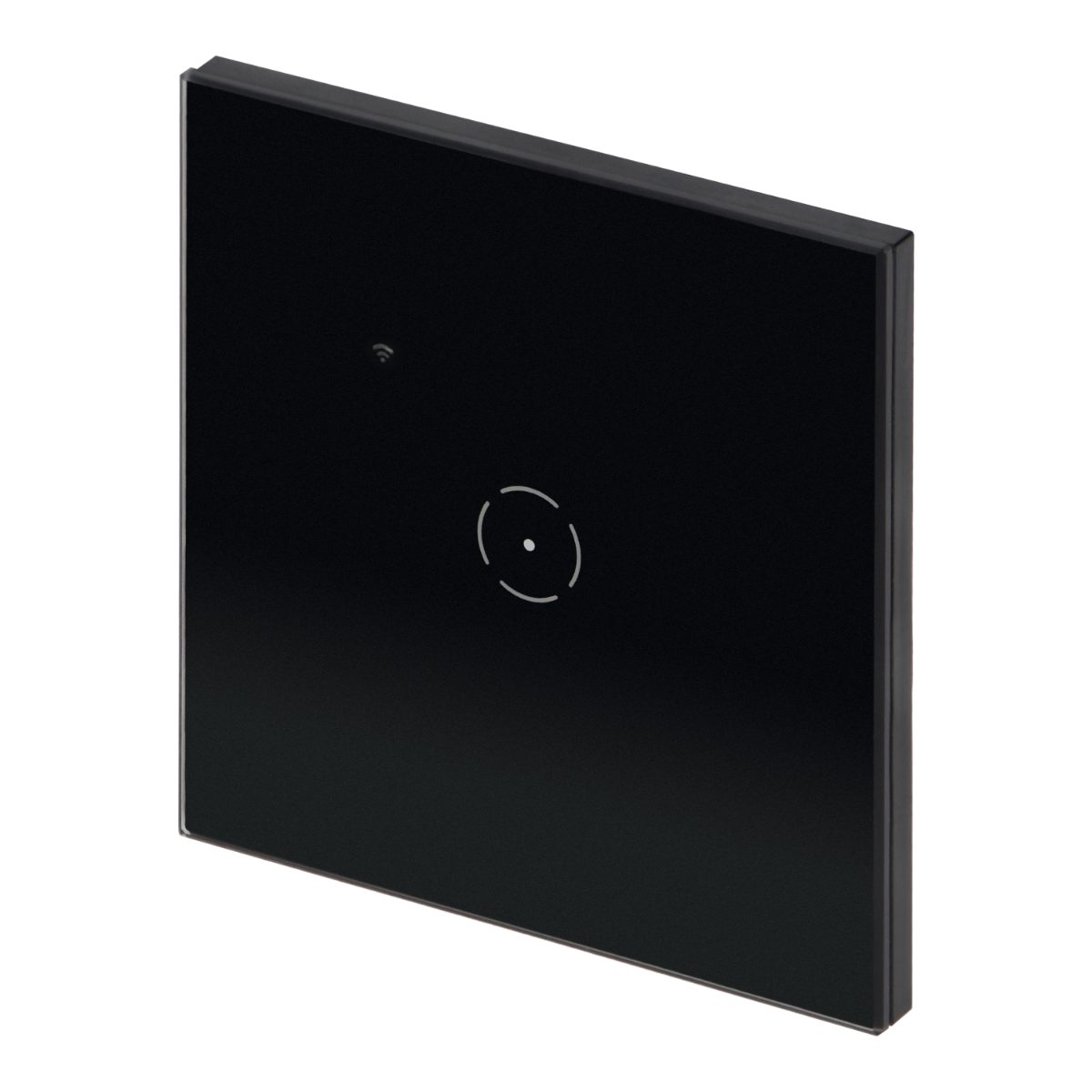 Intrerupator simplu 10A IP20 rama sticla Tuya Smart Wi-Fi negru