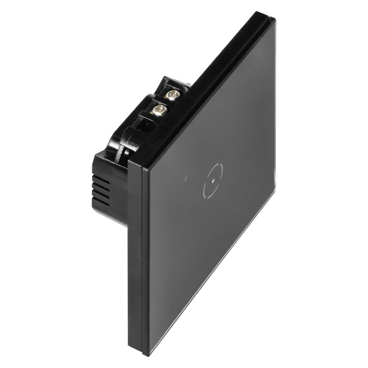 Intrerupator simplu 10A IP20 rama sticla Tuya Smart Wi-Fi negru