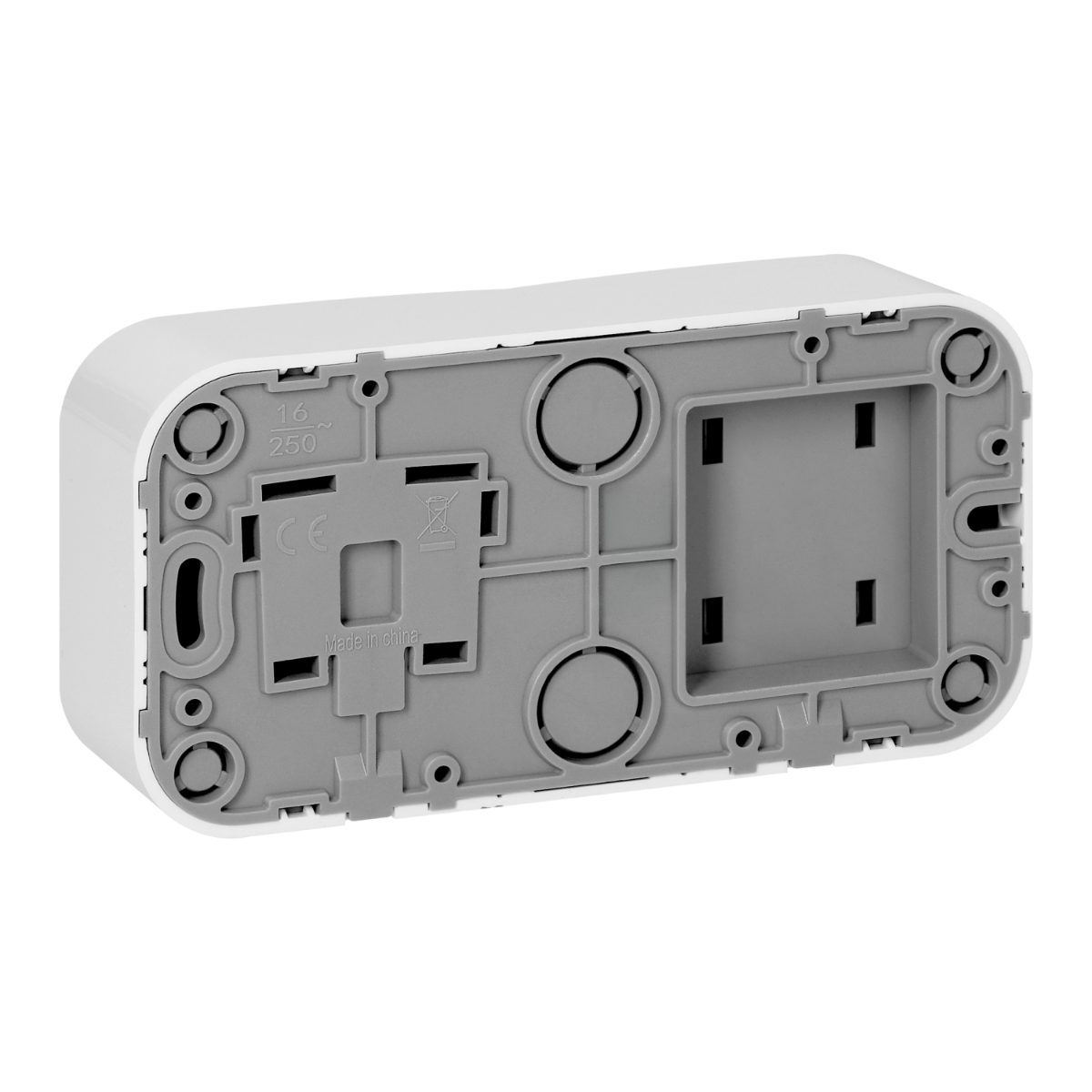 Intrerupator simplu + priza simpla aplicata ToDo 16A/230VAC IP20 alba