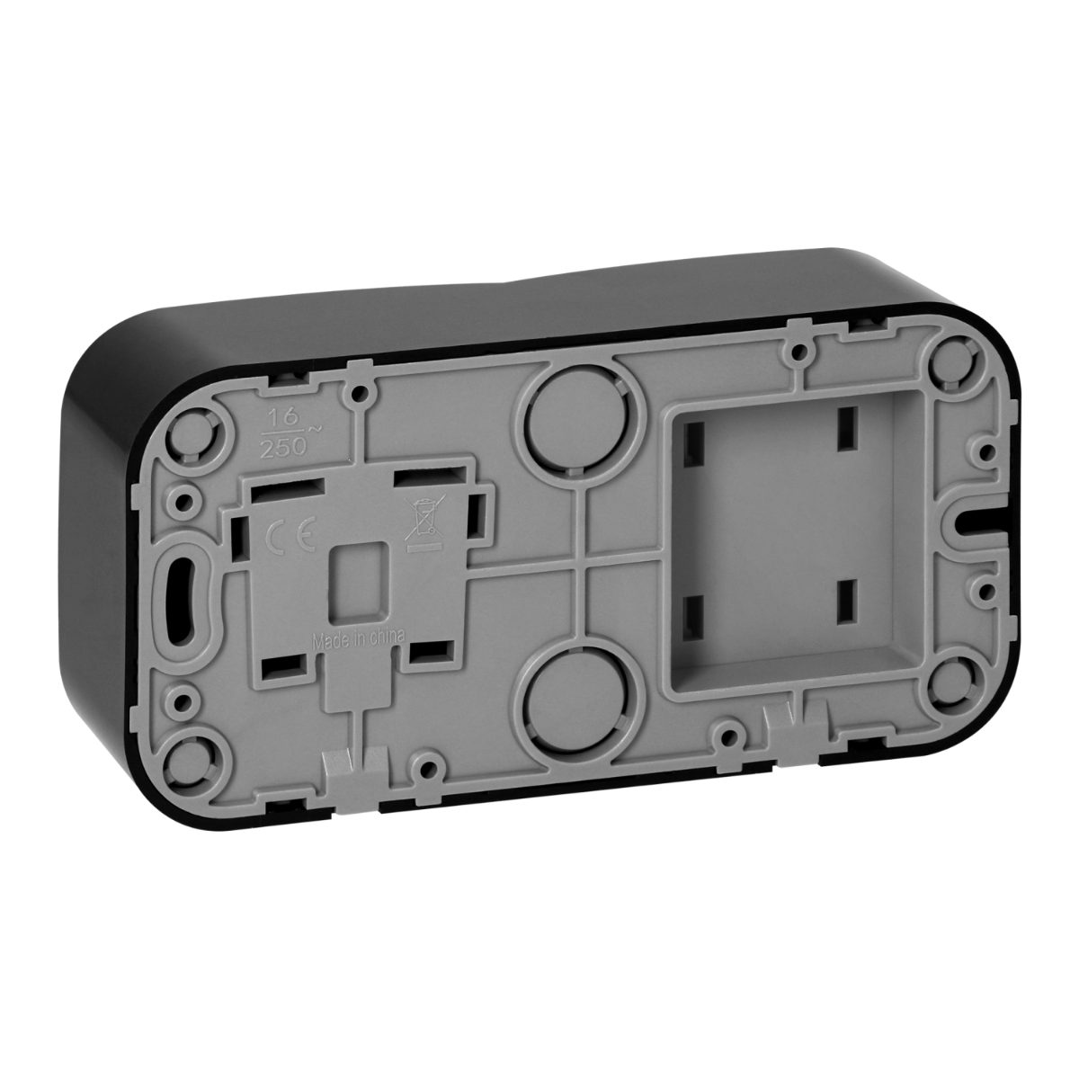 Intrerupator simplu + priza simpla aplicata ToDo 16A/230VAC IP20 negru