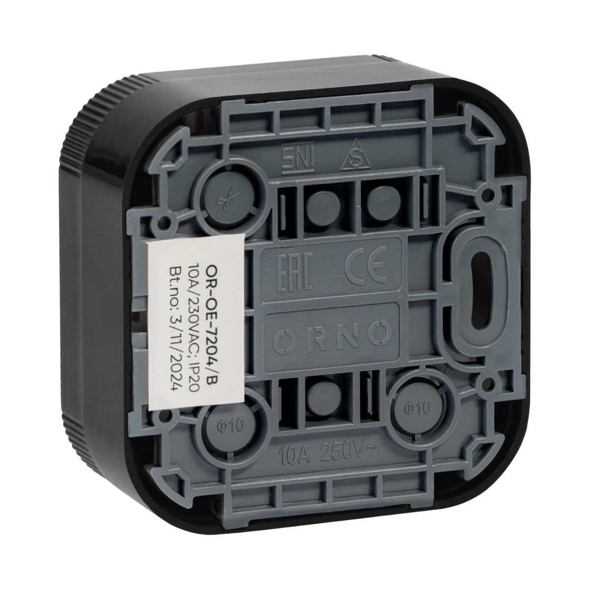 Intrerupator sonerie negru ToDo 10A/230VAC IP20 aplicat