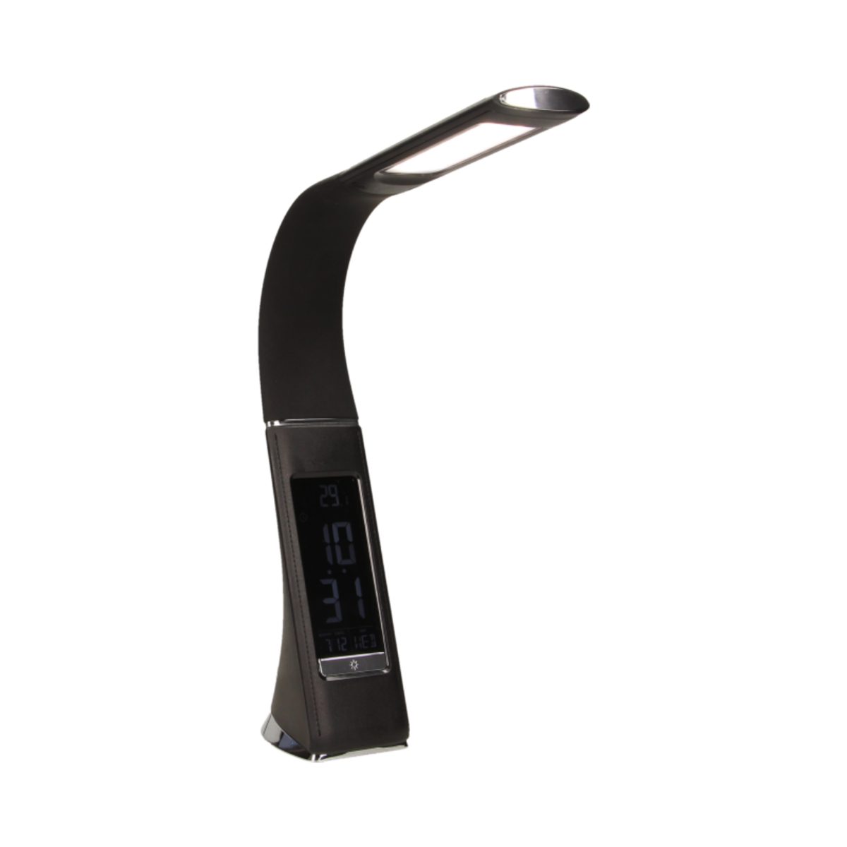Lampa birou 5W 300LM 3 trepte alarma imitatie piele negru
