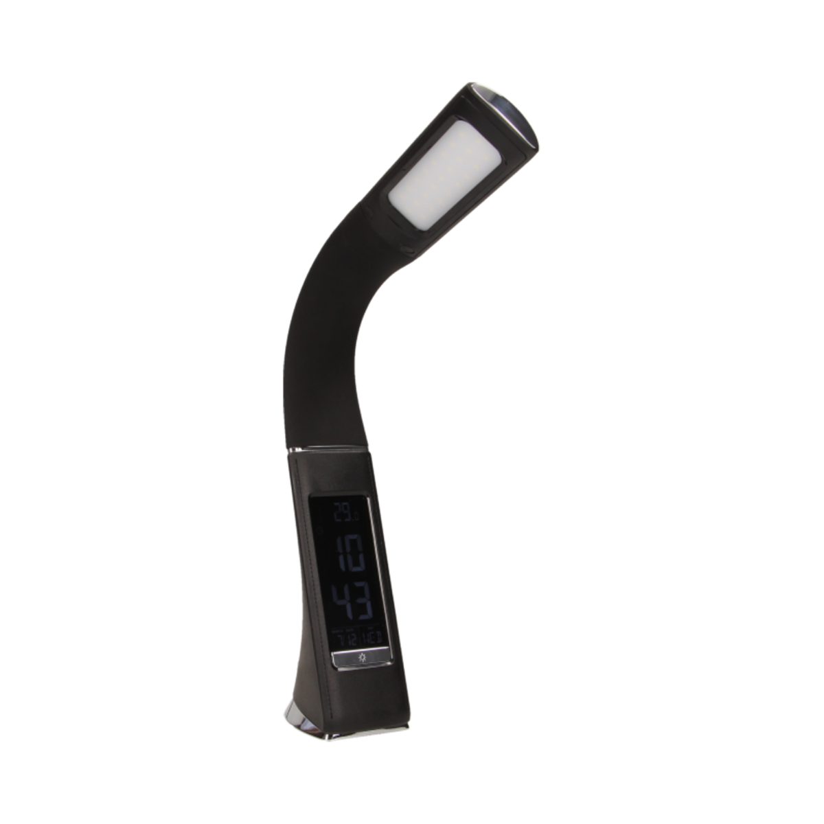 Lampa birou 5W 300LM 3 trepte alarma imitatie piele negru