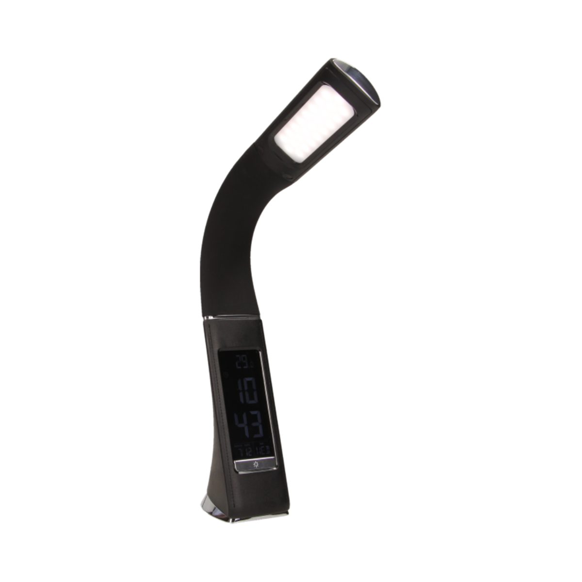 Lampa birou 5W 300LM 3 trepte alarma imitatie piele negru