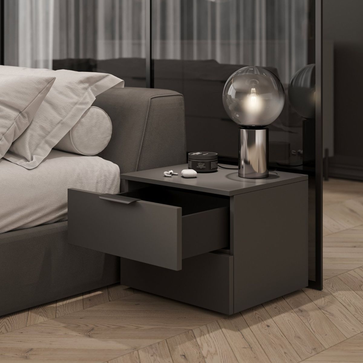 Maner HEXA C= 64 L=96 negru mat