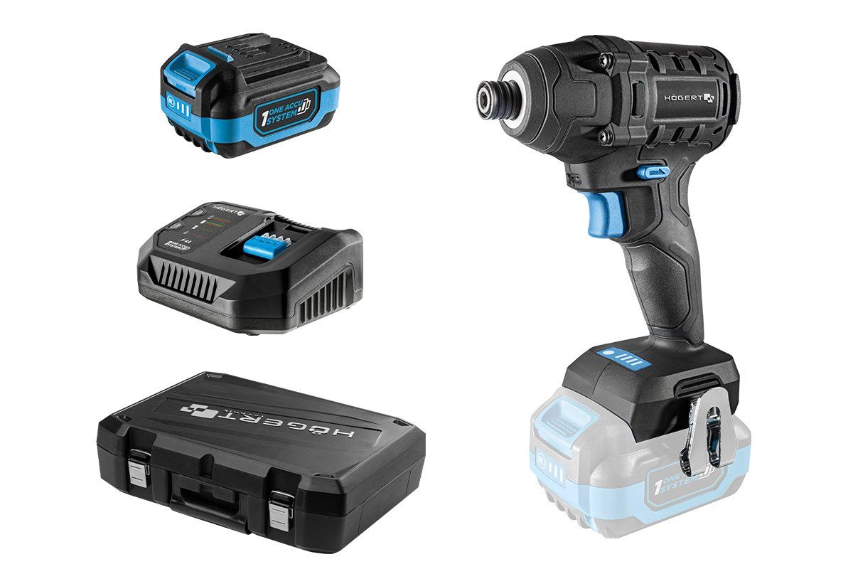 Masina de insurubat cu impact acumulator incarcator 18 V 4Ah hex 3/4