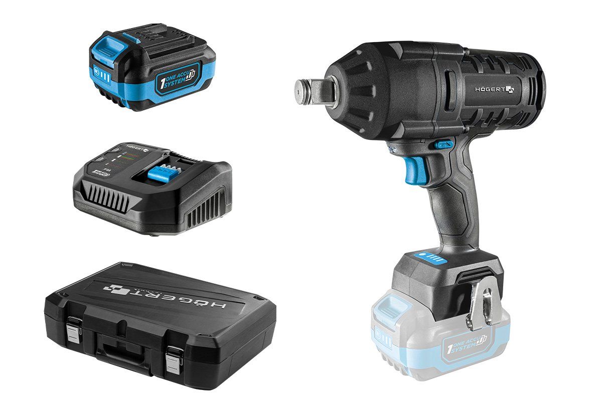 Masina de insurubat cu impact acumulator incarcator 18 V 6Ah patrat 3/4