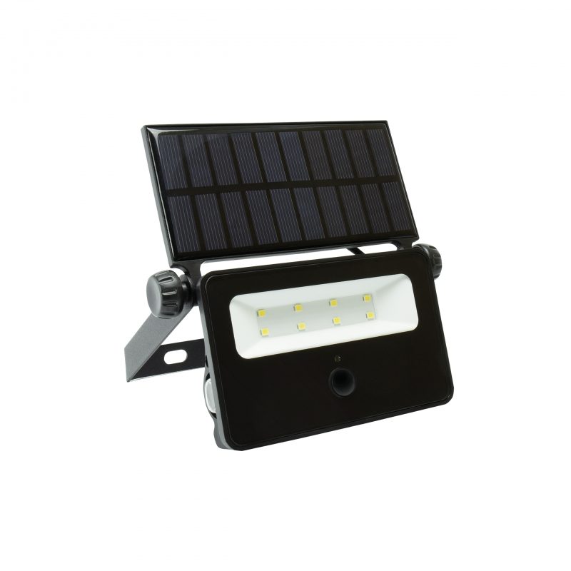 Mini proiector solar NOCTIS 2W 6000K IP65 negru