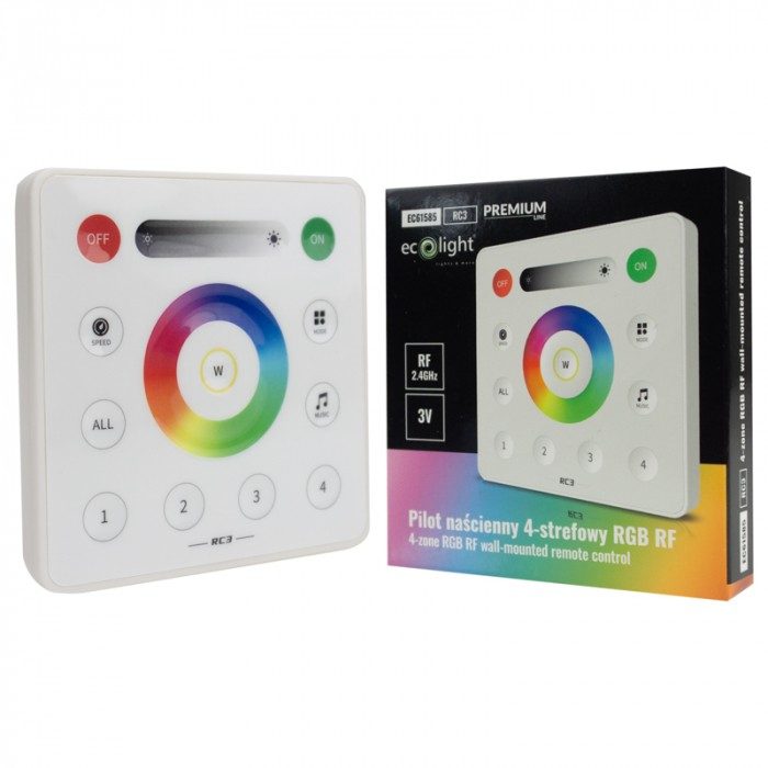 Panou RGB RF cu 4 zone pentru controlerul IC Digital SD-3 LED