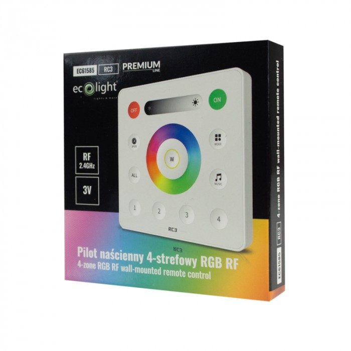 Panou RGB RF cu 4 zone pentru controlerul IC Digital SD-3 LED