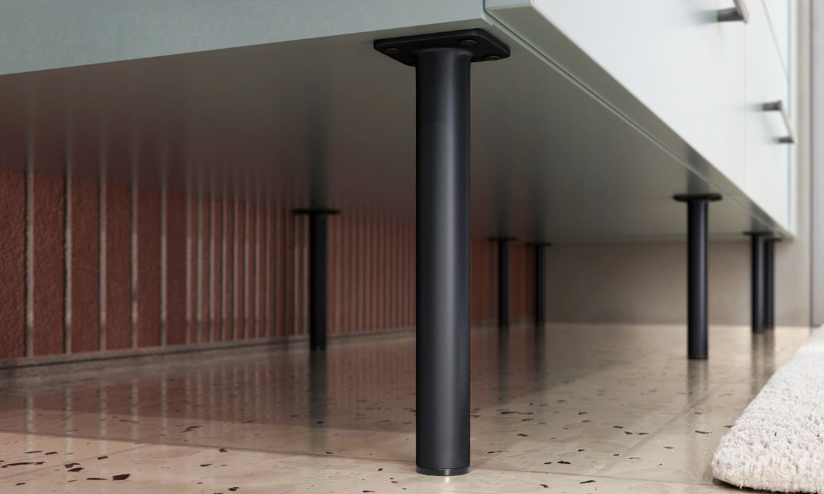 Picior mobilier Ronda S 180 mm negru mat