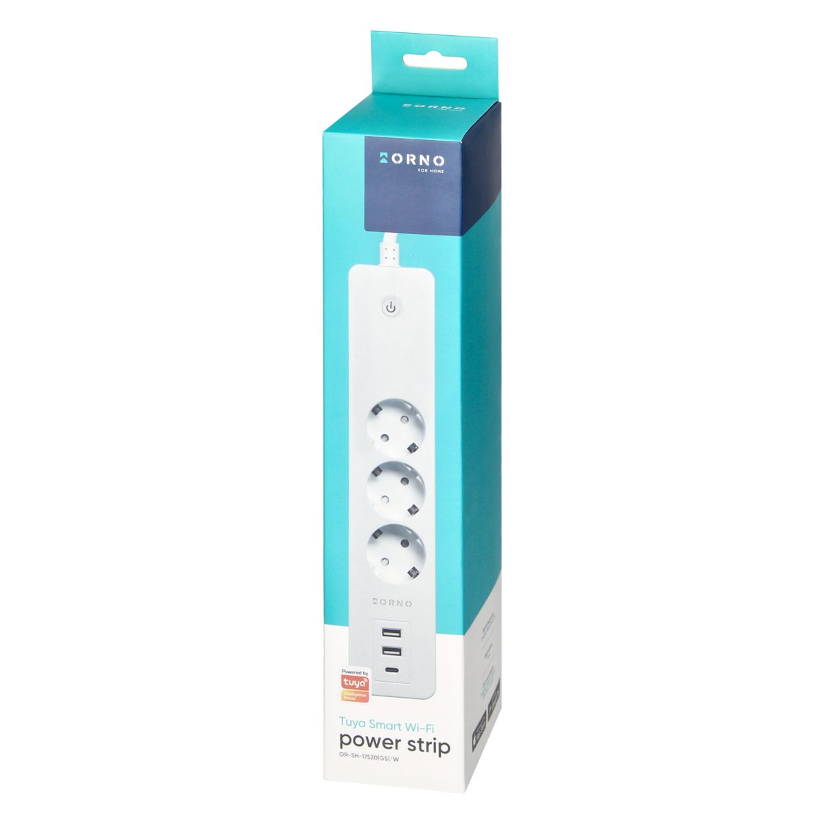 Prelungitor 3 x Schuko 2xUSB Tuya Smart Wi-Fi alb